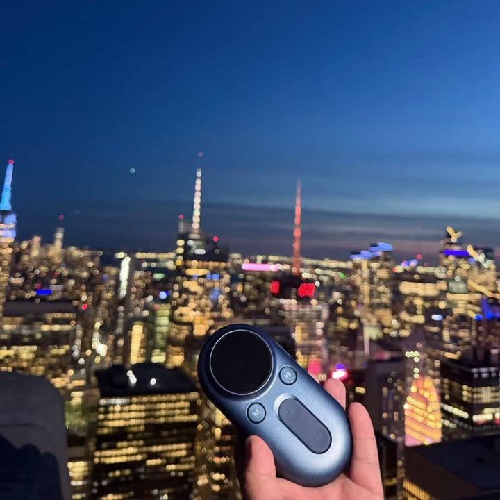 zenowell device shown during nighttime travel for sleep support